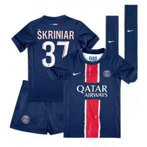 Paris Saint-Germain Milan Skriniar #37 Hemmakläder Barn 2024-25 Kortärmad (+ Korta byxor)